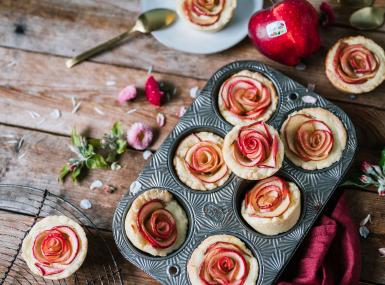 apfel-rosen-muffins